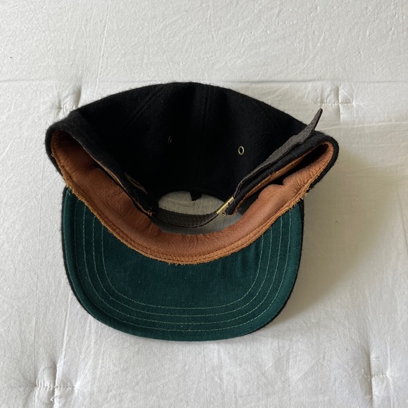 Goorin Bros Black Wool Baseball Hat with Leather Sweatband - Picture 2 of 5